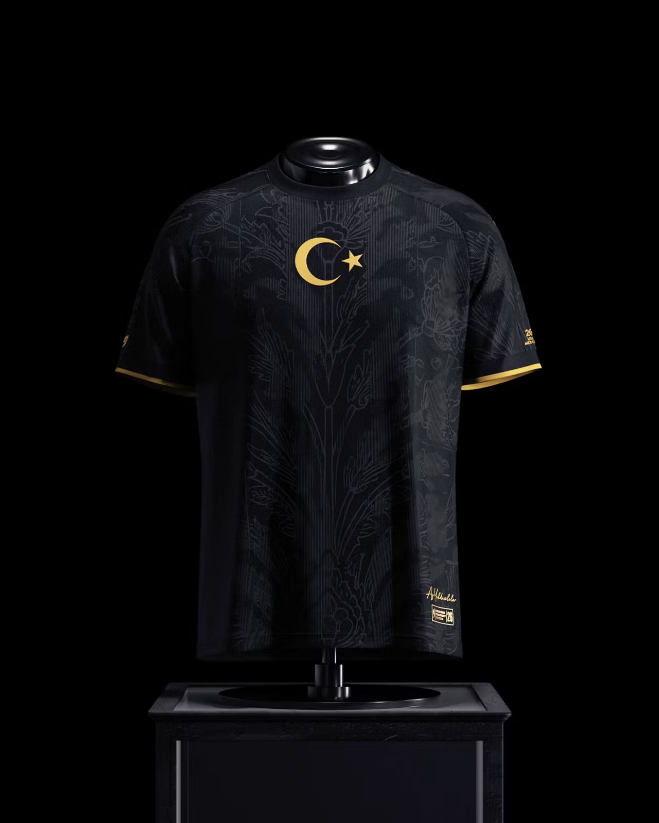 Camiseta tradicional de Turquía negra 2026 edición fan